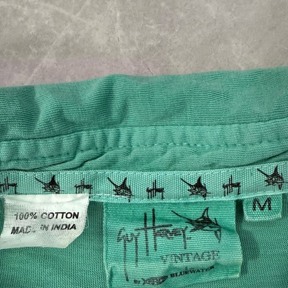 Men’s Guy Harvey Vintage Marine Polo Fish Logo Short Sleeve 100% Cotton Medium - Picture 13 of 16